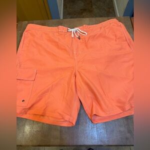 George Men’s Sz 3XL Bright Orange Swim Shorts 9” Quick Dry NEW